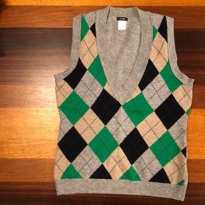 J Crew Argyle vest
